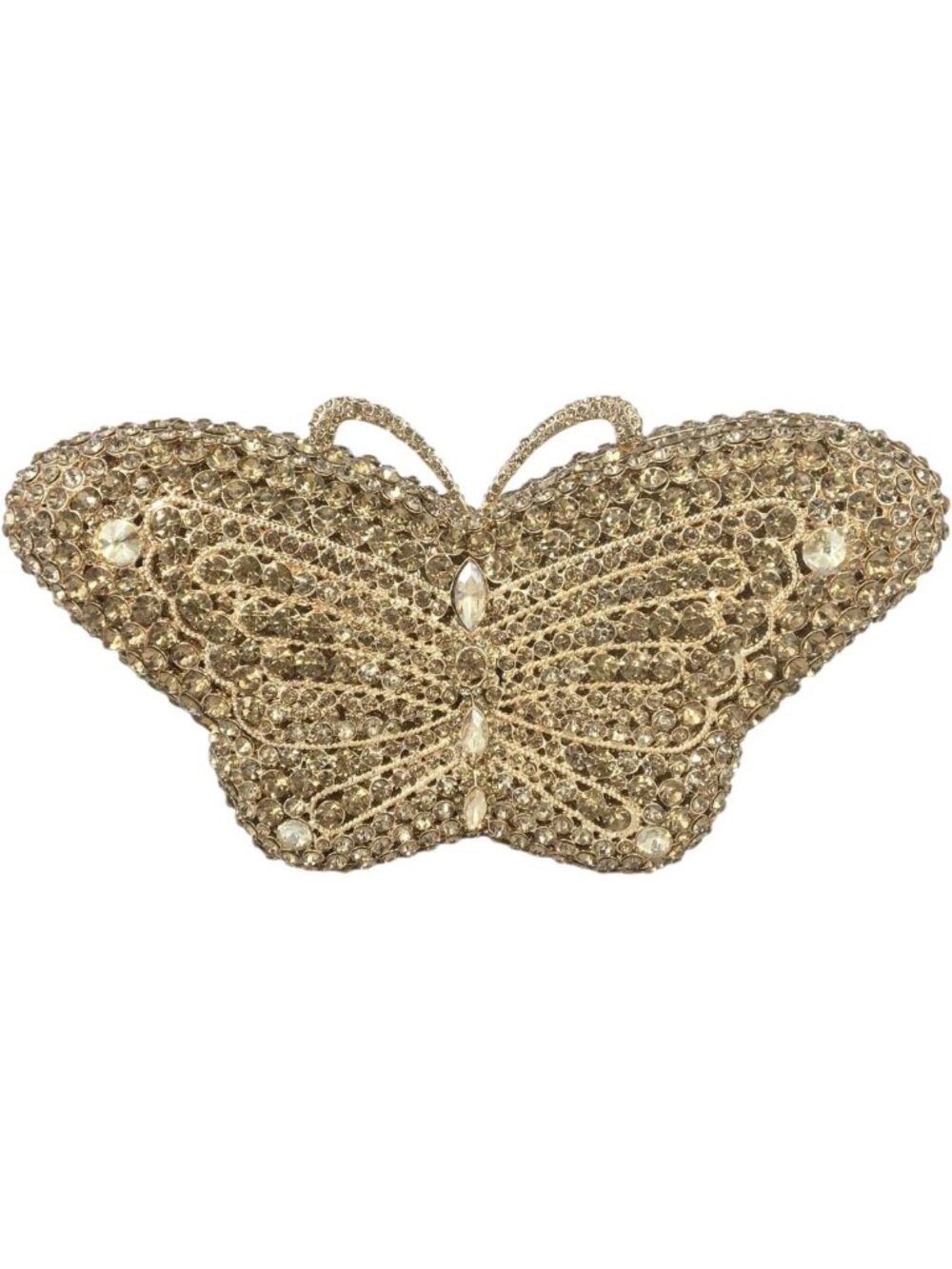 Elegant Butterfly Crystal Clutch Bag for Women | Rhinestone Evening Purse